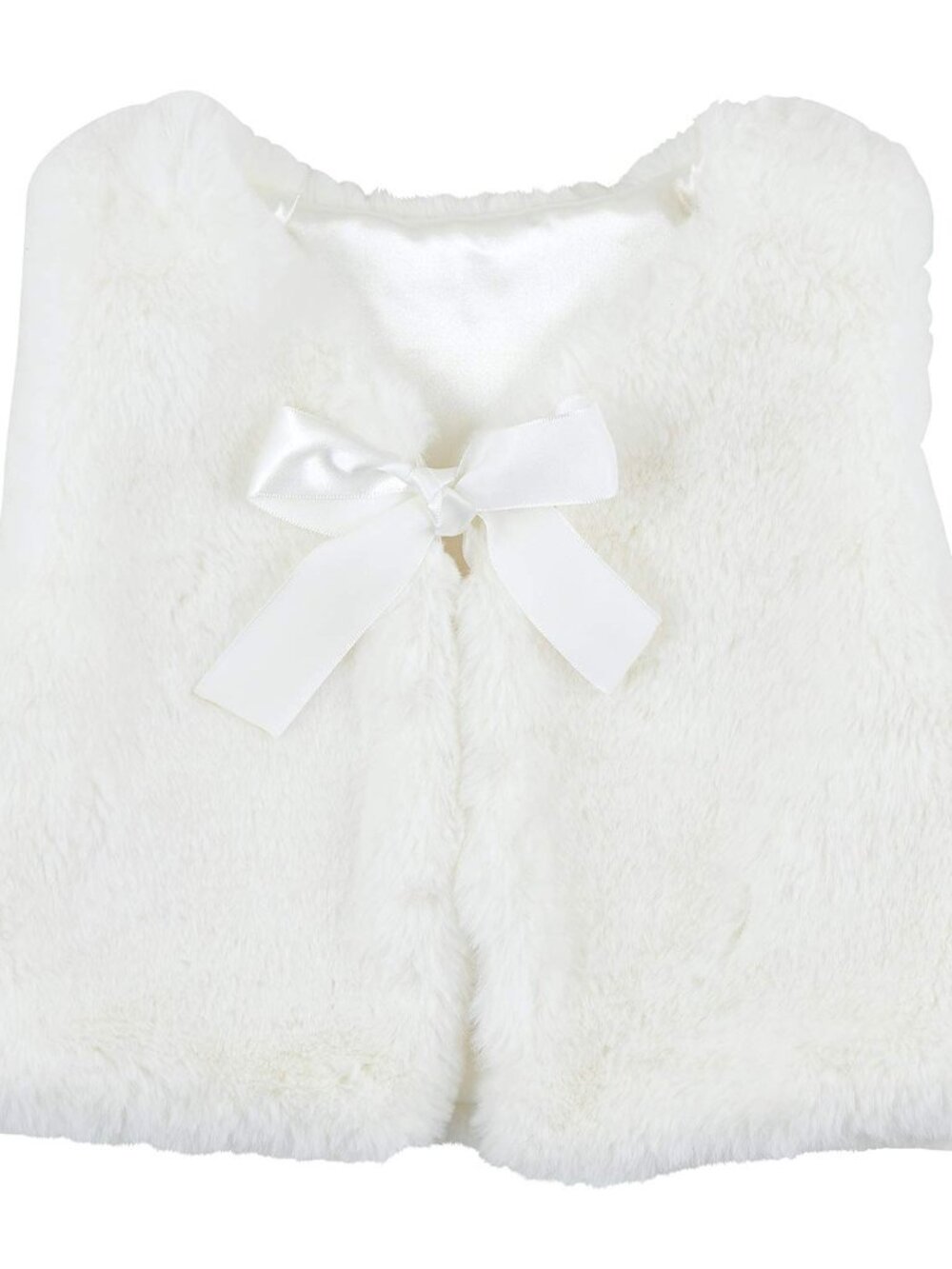 Stephan Baby: Baby Girl White Faux  Fur Vest Size 6-18 Month NEW